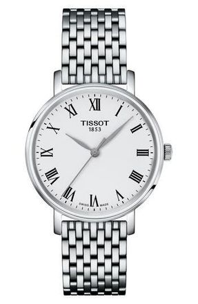 Tissot T-Classic Carson Diamond Bracelet Watch, 30mm in Silver at Nordstrom Rack