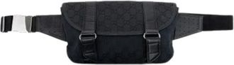 Gucci Pre-owned Canvas Belt Bag - Dames - Vintage Heuptassen - Zwart - ONE Size - Leer - Vintage