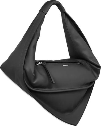 Federico Cina padded smooth grain tote bag - Black