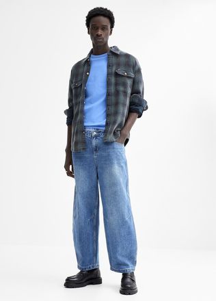 The Ragged Priest Mens Dirty blue Goliath jean Baggy fit