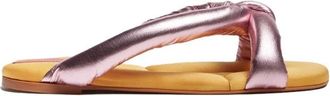La DoubleJ Luxe Knotslippers - Dames - Sandalen - Geel - 40 EU - Katoen - Schoenen