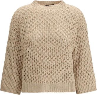 Fabiana Filippi Truien & Vesten, Dames, Beige, L, Wol, The Jumper