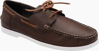 Frank Wright Mens Reaney Mens Boat Shoes - Brown - Size: 10