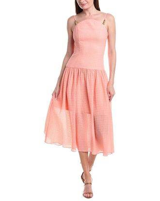 Adrianna Papell Seersucker Midi Dress