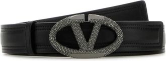 Valentino Garavani Belt H. 30 VLogo The Bo - Dames - Riemen - Zwart - 75 CM - Accessoires
