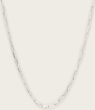 AllSaints Brass Lucas Sterling Silver Chain Necklace, Size: One Size