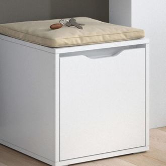 Vicco Banco Para Zapatos Ruben, Blanco, 40 X 40.6 Cm Vicco