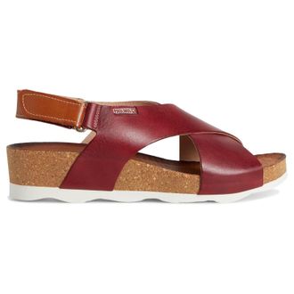 Pikolinos Mahon Leather Womens Hook and Loop Sandals - Rubi - Size:UK 7-7.5