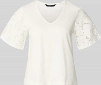 Vero Moda Regular Fit Blusenshirt aus reiner Baumwolle Modell VILLA in Offwhite, Gr&ouml;&szlig;e XL