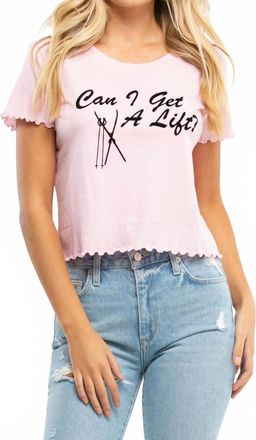 Wildfox can I Get A Lift Sydney Cropped Tee In Carnation