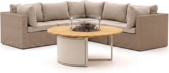 Forza Furniture Forza Cecita/Cosiloft hoek loungeset met vuurtafel 6-delig