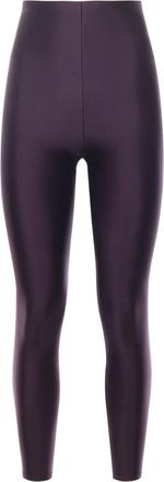 Andamane Hoge glanzende lycra broek - Dames - Leggings - Paars - S - Broeken