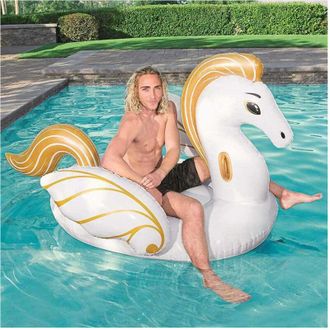 Trade Shop Trade Shop - Cavallo Fashion Pegaso Cavalcabile Gigante 231 X 150 Cm Unicorno Bianco