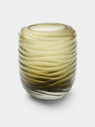 Micheluzzi Glass Rullo Laguna Onde Hand-Blown Murano Glass Vase (6in/16cm)