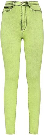 Philipp Plein Super High Waist Jegging - Dames - Skinny Jeans - Geel - W31 - Katoen - Jeans