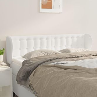vidaXL Cabecero De Cuero Sint&eacute;tico Blanco 147x23x78/88 Cm Vidaxl