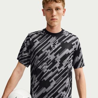 Nike Mens Academy+ Dri-FIT Soccer Short-Sleeve Top in Black | IM3991-010