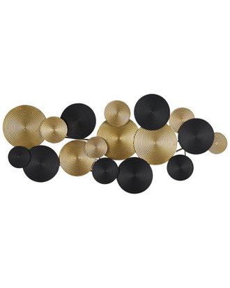 CosmoLiving by Cosmopolitan Cosmoliving By Cosmopolitan Plate Metal Overlapping Textured Spiral Wall Decor With Accents