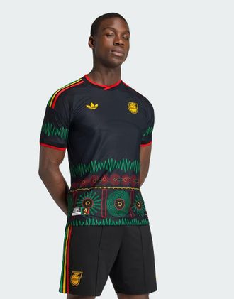 adidas adidas Performance - Jamaica 26 x Bob Marley Away Authentic - Maglia nera-Nero