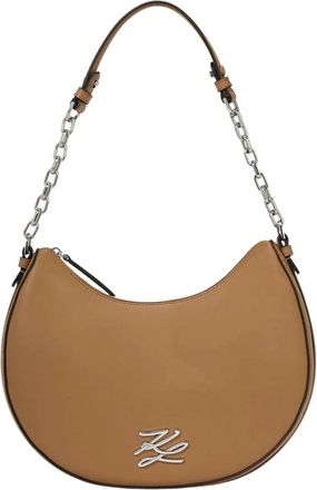 Karl Lagerfeld Schoudertas Een Visie Op De Toekomst A2W30019 Bruin - Dames - Schoudertassen - Bruin - ONE Size - Leer - Tassen