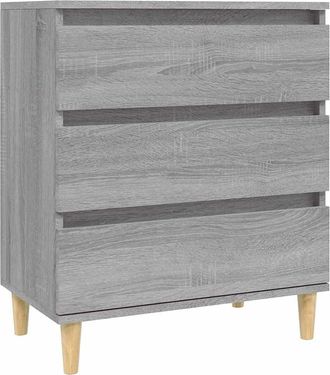 vidaXL Vidaxl - Aparador De Madera Contrachapada Gris Sonoma 60x35x70 Cm