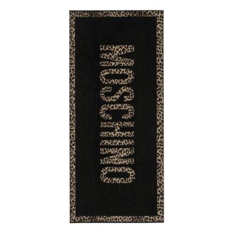 Moschino Home, Dames, Zwart, ONE Size, Katoen, Maxi Logo Strandlaken