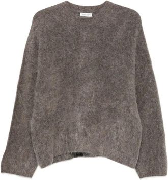 Soft Goat Alpaca crew neck knitwear - Grey