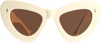 J.W.Anderson 49mm Butterfly Sunglasses in Off White at Nordstrom