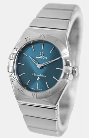 Omega Pre-owned Omega Constellation Peacock Blue Dial Ladies Watch 131.10.28.60.03.002