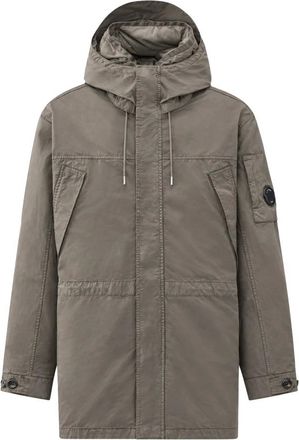 C.P. Company C.p. Company - Micro Kei Lens Hooded Parka - Heren - Mantels - Beige - Maat: XL Nylon