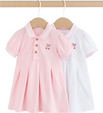 Next Kids Set of 2 Assorted Tennis Dresses in Pink/white at Nordstrom, Size Newborn