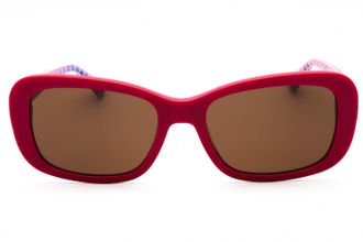 Love Moschino MOL060S Rectangular Plastic Frame Sunglasses - Fuchsia