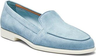 Santoni Womens Suede Loafer in Light Blue at Nordstrom, Size 10.5