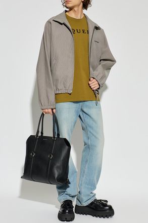 Alexander McQueen T-shirt With A Logo And A Velvety Finish, Mens, Green