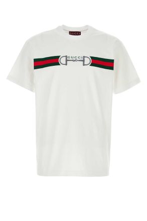 Gucci White Cotton T Shirt