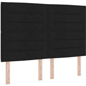 vidaXL Vidaxl Cama Con Box Spring Y Colch&oacute;n Negro 140x190 Cm Tela