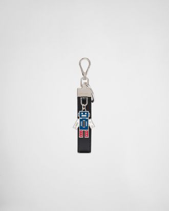 Prada Saffiano leather keychain