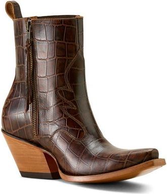 Ariat Jade X Toe Cowyboy Boot in Luxe Espresso Croc Print at Nordstrom, Size 8.5