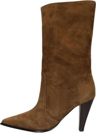 Notre-V Heeled Boots - Dames - Laarzen met Hak - Bruin - 38 EU - Schoenen