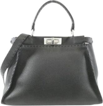 Fendi Pre-owned Vintage Handbag - Dames - Vintage Handtas - Zwart - ONE Size - Leer - Vintage