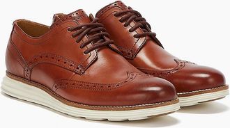Cole Haan Mens Cole Haan Original Grand Short wing Oxford Mens Brown / White Brogues - Size: UK 10 / eu 44 / us 10.5