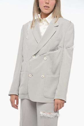 Undercover Blazer Doppiopetto con Cit-outs e Dettagli in Pizzo Undercover