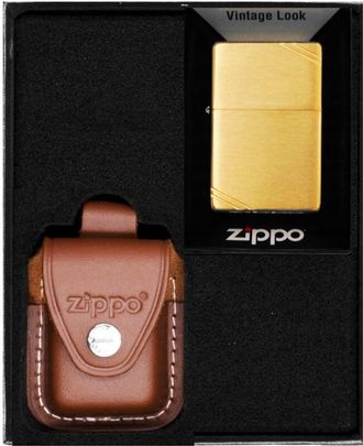 OEM Juego De Encendedores Zippo De Lat&oacute;n Vintage Cepillado, Regalo N.&deg; 4