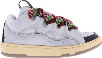Lanvin Leather Curb Sneakers - Dames - Sneakers - Wit - 35 EU - Leer - Schoenen