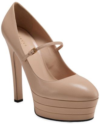Gucci Mary Jane Leather Pump