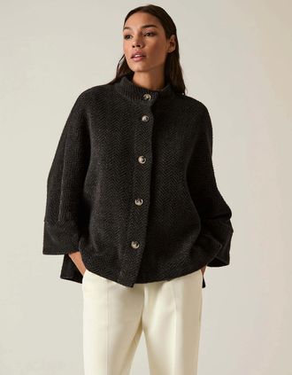 James Lakeland Womens Batwing Black Jacket - Size: 14