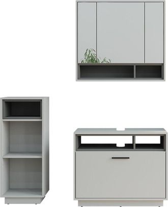 Vicco Conjunto De Muebles De Ba&ntilde;o Beatrice, Gris/antracita, Conjunto 2