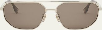 Fendi Mens Fendi Travel Metal Rectangle Sunglasses