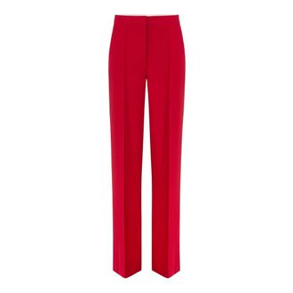 Elisabetta Franchi Pantaloni in cr&ecirc;pe leggero - - Trousers - Donna - Rosso - M