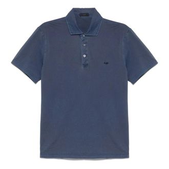 Fay Polo Shirts, male, Blue, Size: S Blue T-shirts and Polos